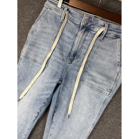 Judy Blue High Waist Vintage Double Cuffed Jogger Jeans Light Wash Size 30 Denim - Picture 2 of 14